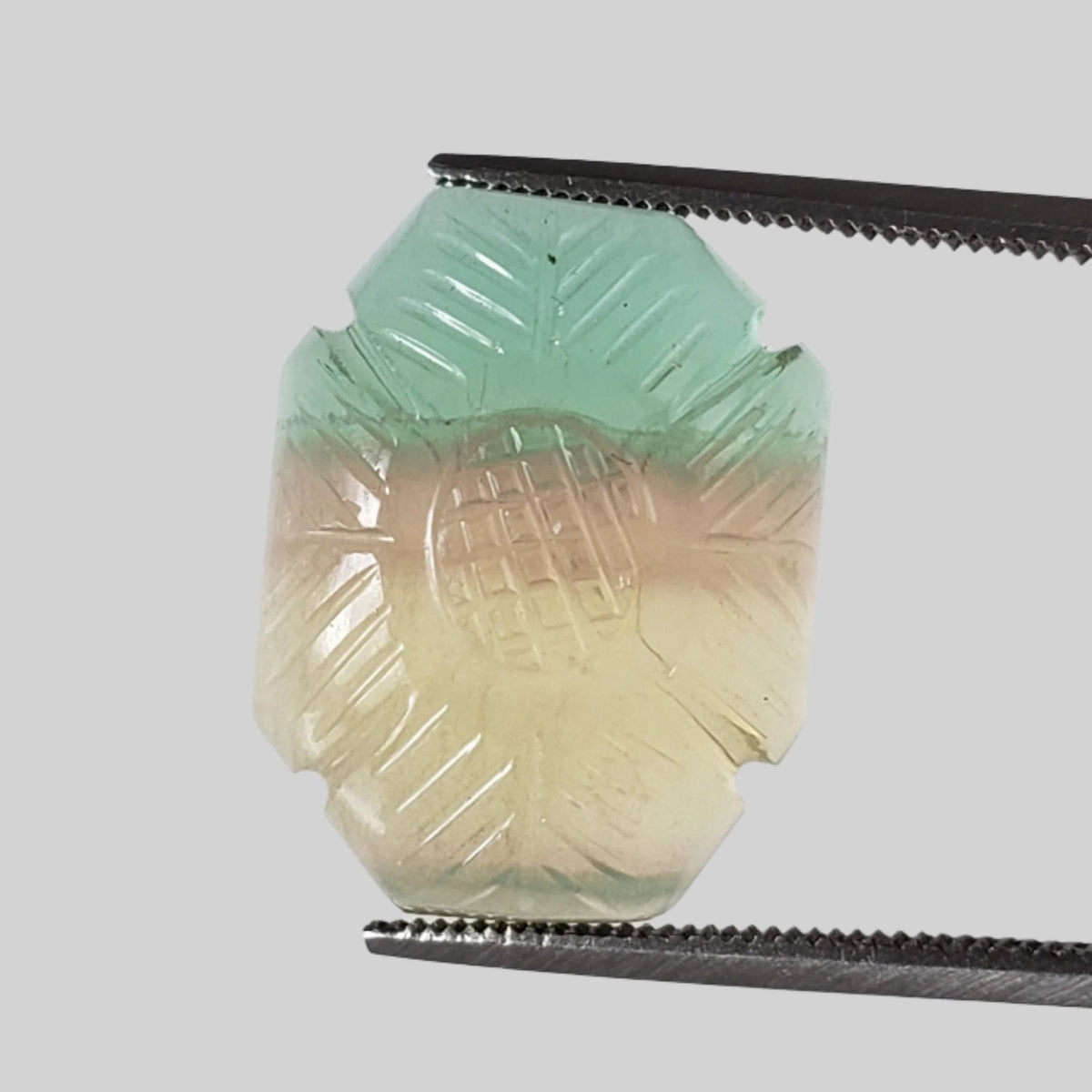  Fluorite | Carved Fluorite | Tri Color | 18x14mm 16ct 