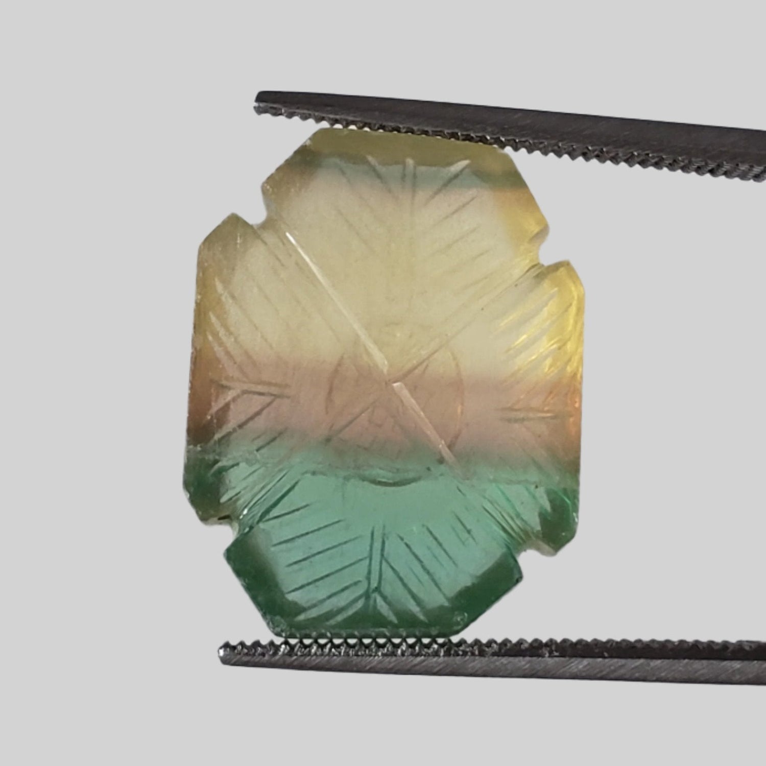  Fluorite | Carved Fluorite | Tri Color | 18x14mm 16ct 1