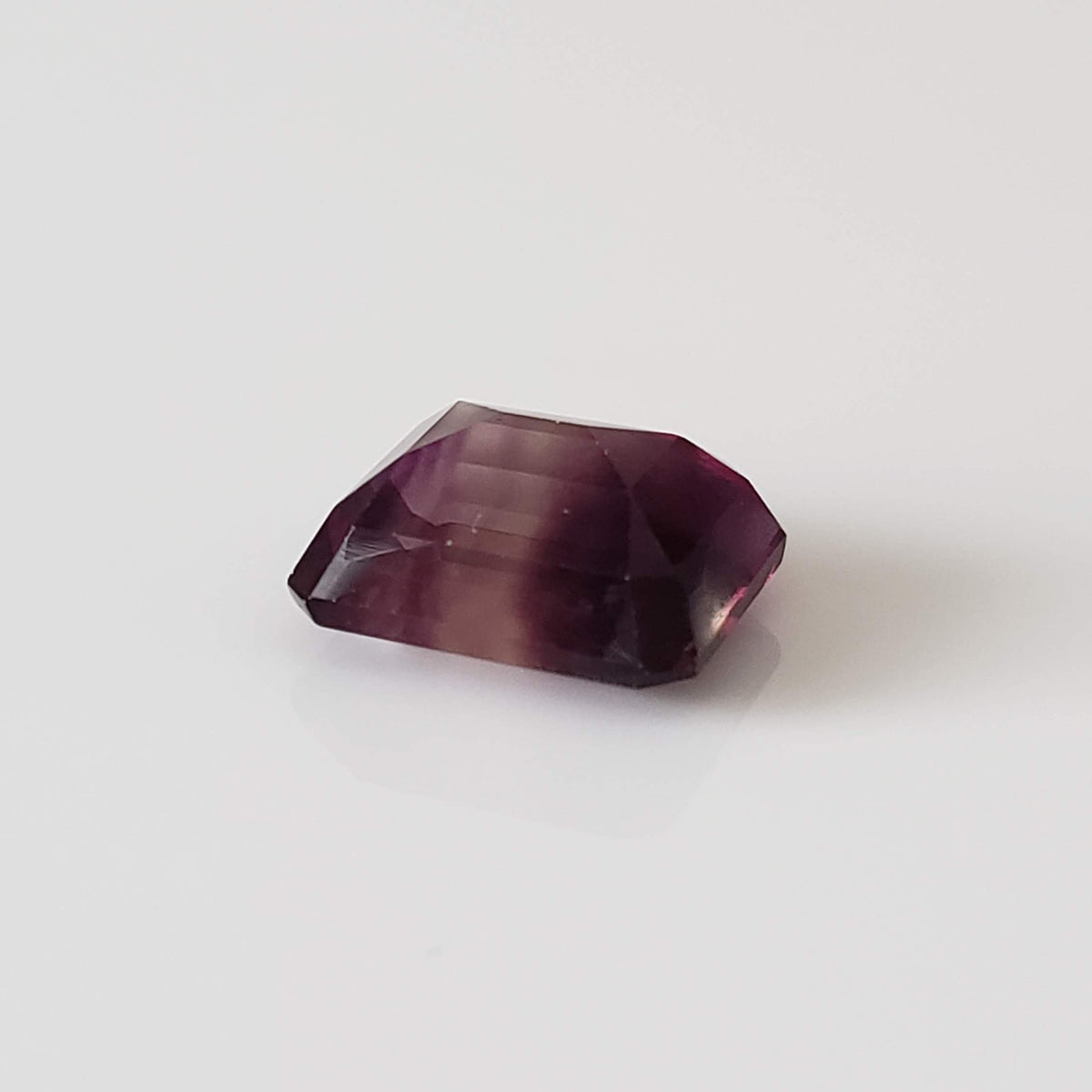  Fluorite | Octagon Cut | Bi-Color Purple 11.9x10mm 7.1ct 3