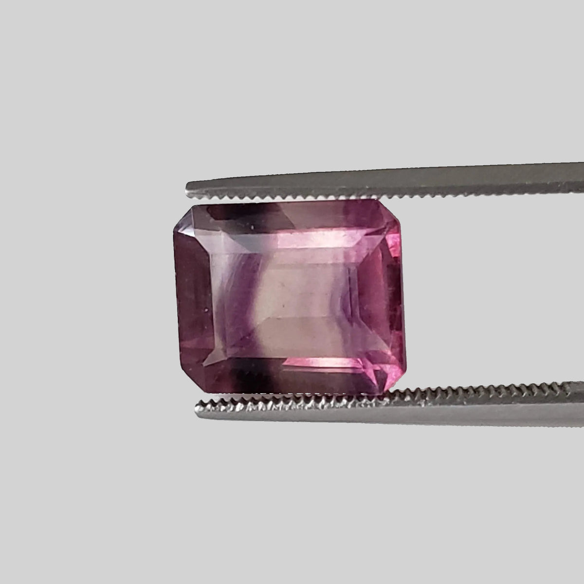  Fluorite | Octagon Cut | Bi-Color Purple | 12x9.8mm 6.7ct 1