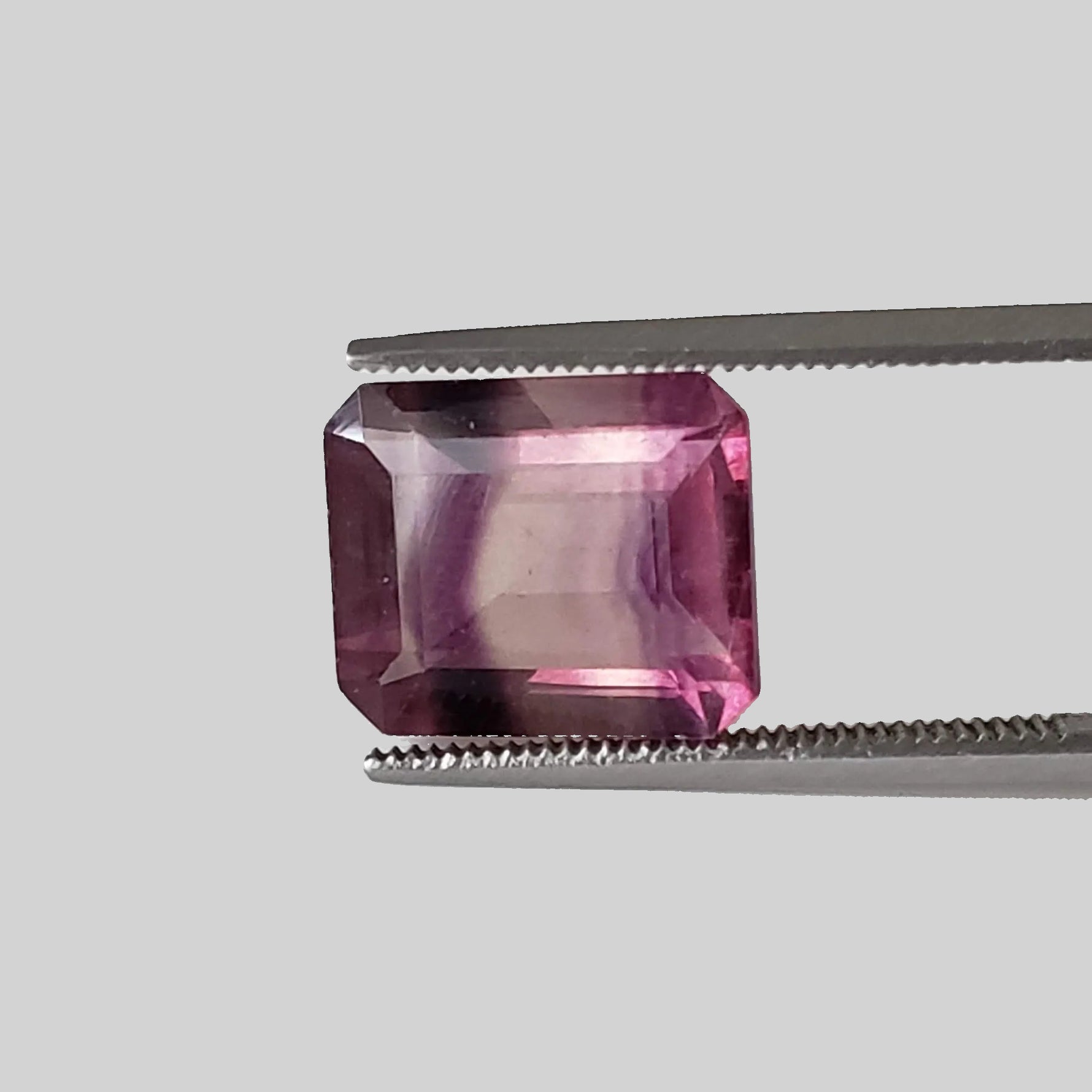  Fluorite | Octagon Cut | Bi-Color Purple | 12x9.8mm 6.7ct 1