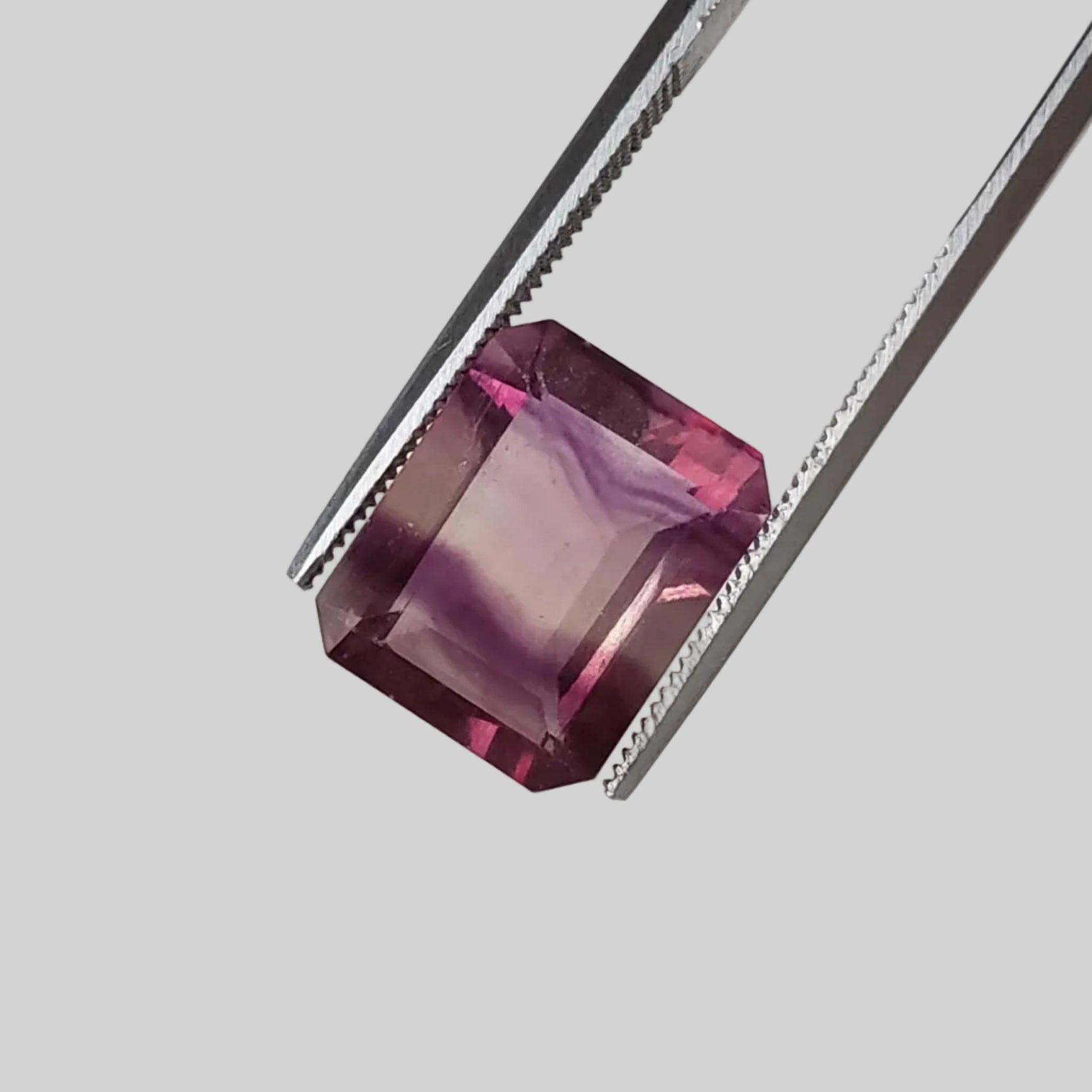  Fluorite | Octagon Cut | Bi-Color Purple | 12x9.8mm 6.7ct 