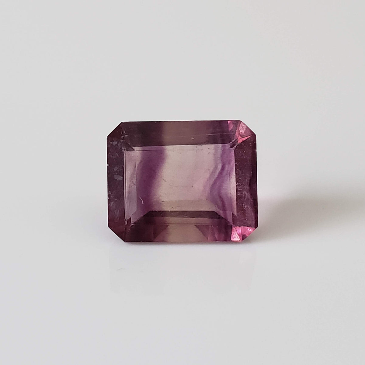  Fluorite | Octagon Cut | Bi-Color Purple | 12x9.8mm 6.7ct 4