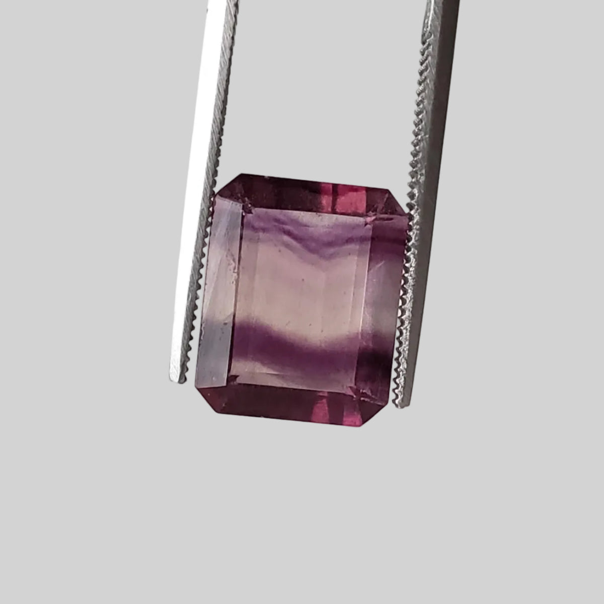  Fluorite | Octagon Cut | Bi-Color Purple | 12x9.8mm 6.7ct 2