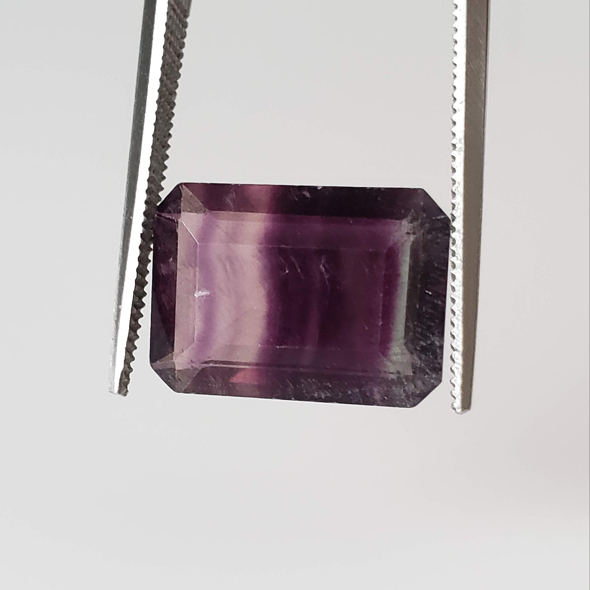  Fluorite | Octagon Cut | Bi-Color Purple | 13.8x10mm 6.9ct 1