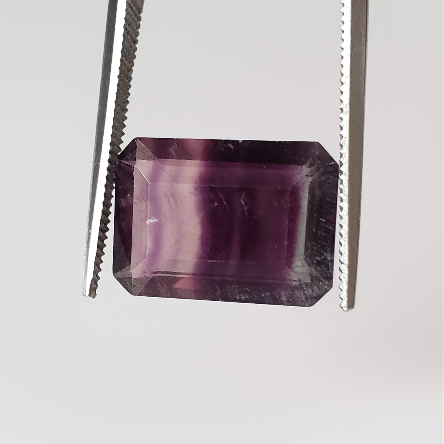 Fluorite | Octagon Cut | Bi-Color Purple | 13.8x10mm 6.9ct 1