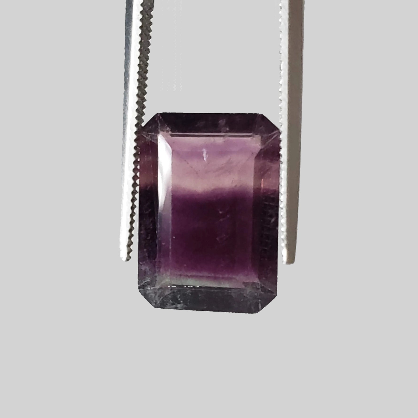  Fluorite | Octagon Cut | Bi-Color Purple | 13.8x10mm 6.9ct 2