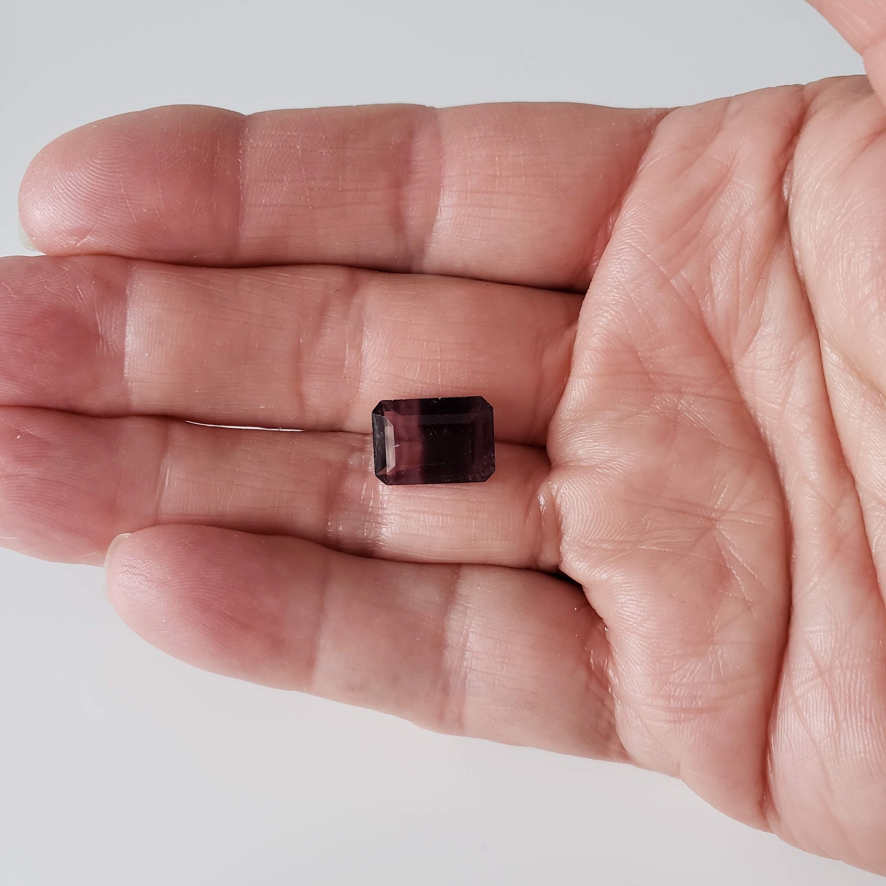  Fluorite | Octagon Cut | Bi-Color Purple | 13.8x10mm 6.9ct 6