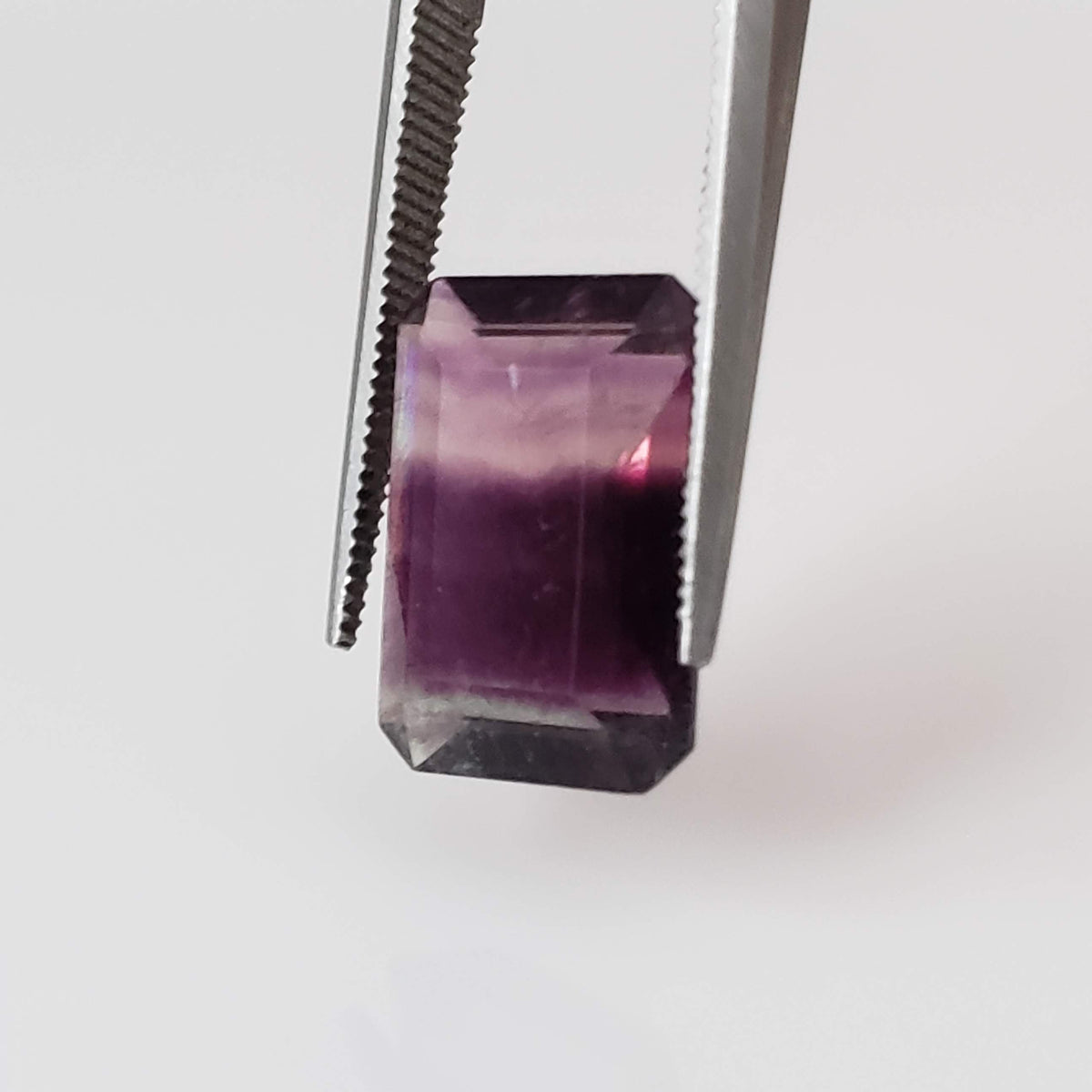  Fluorite | Octagon Cut | Bi-Color Purple | 13.8x10mm 6.9ct 3