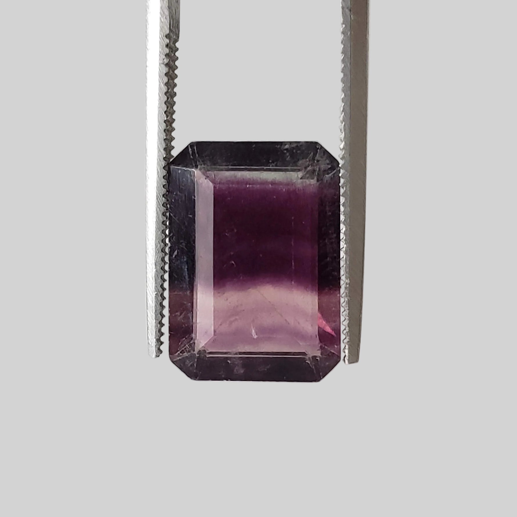  Fluorite | Octagon Cut | Bi-Color Purple | 13.8x10mm 6.9ct 