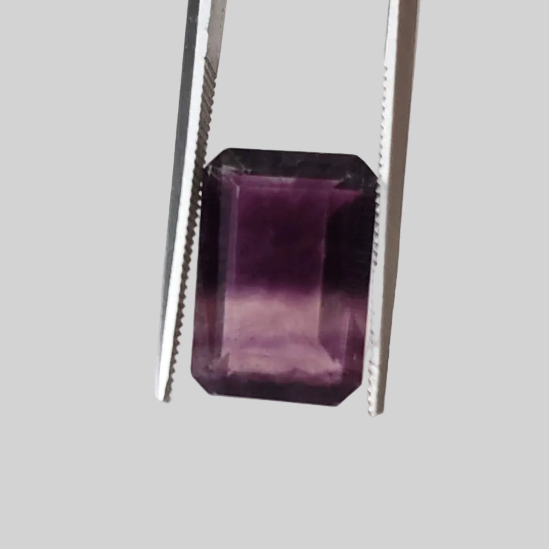  Fluorite | Octagon Cut | Bi-Color Purple | 13.8x9.8mm 7.5ct 