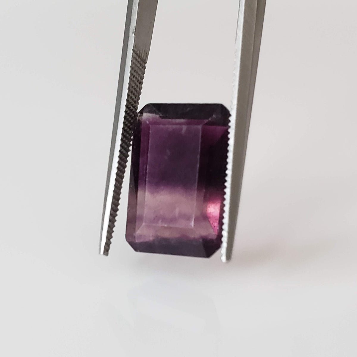  Fluorite | Octagon Cut | Bi-Color Purple | 13.8x9.8mm 7.5ct 2