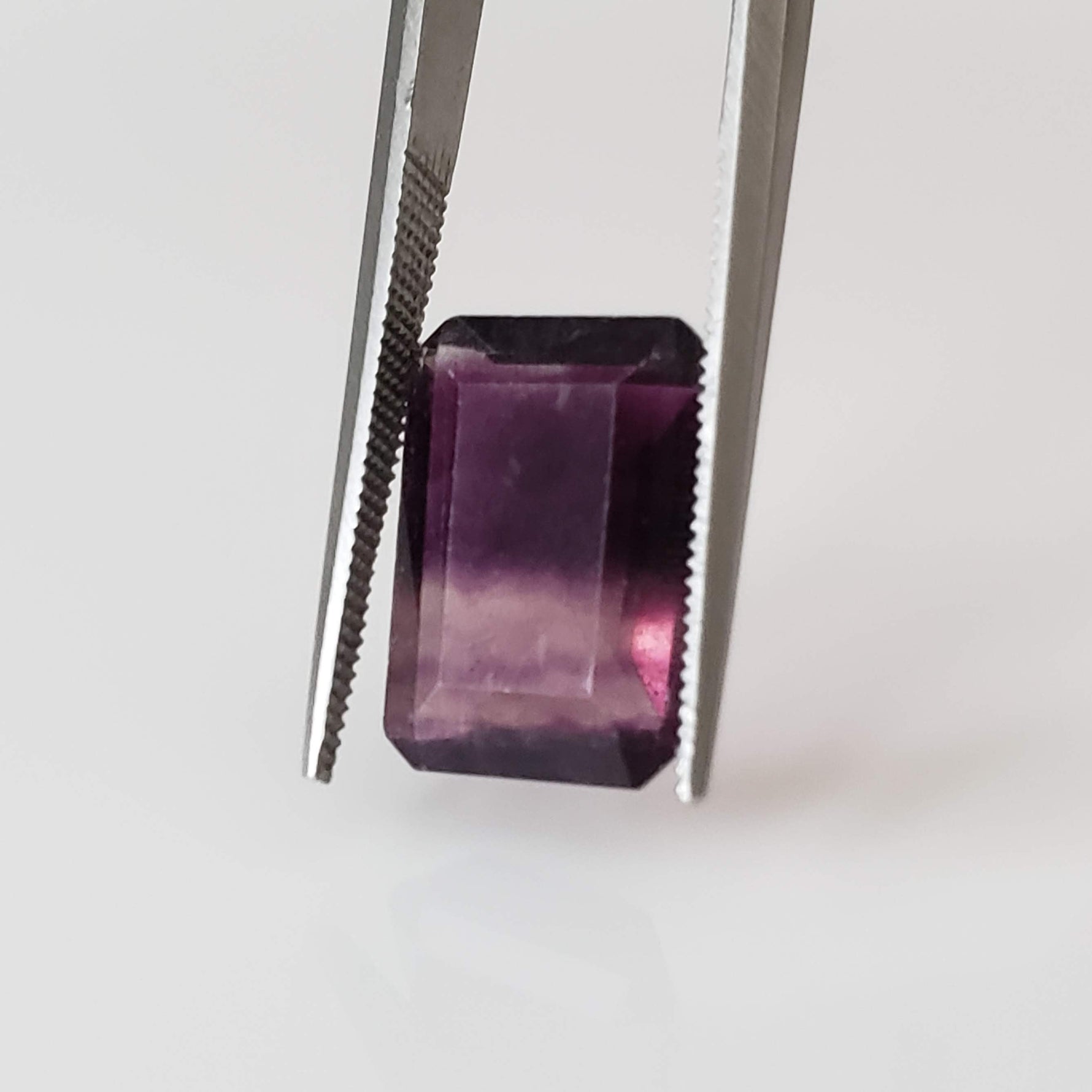  Fluorite | Octagon Cut | Bi-Color Purple | 13.8x9.8mm 7.5ct 2