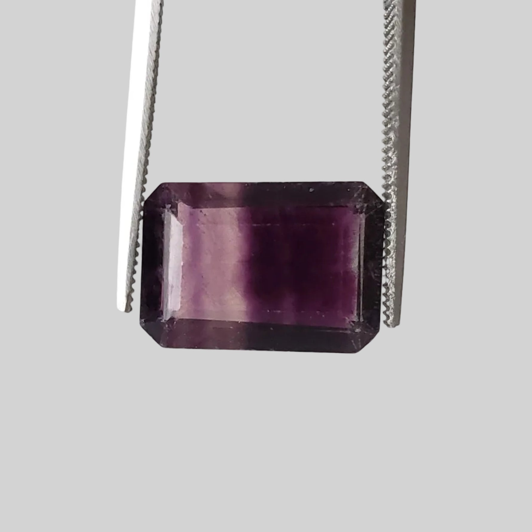  Fluorite | Octagon Cut | Bi-Color Purple | 13.8x9.8mm 7.5ct 1