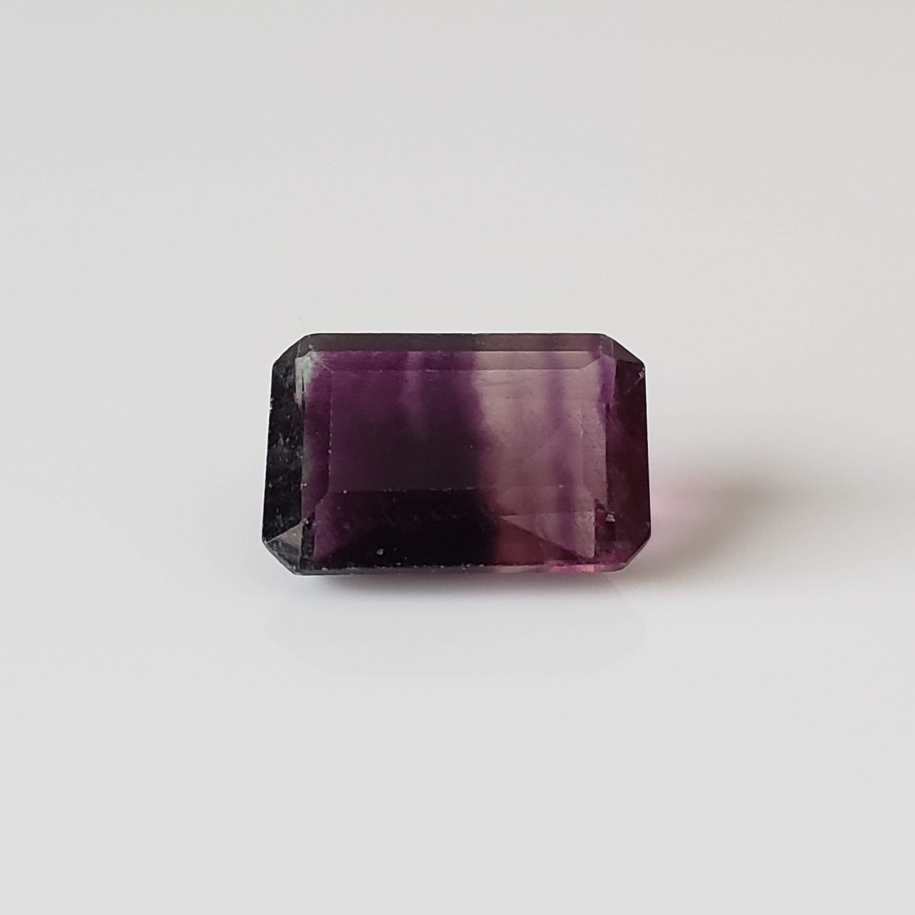  Fluorite | Octagon Cut | Bi-Color Purple | 13.8x9.8mm 7.5ct 3