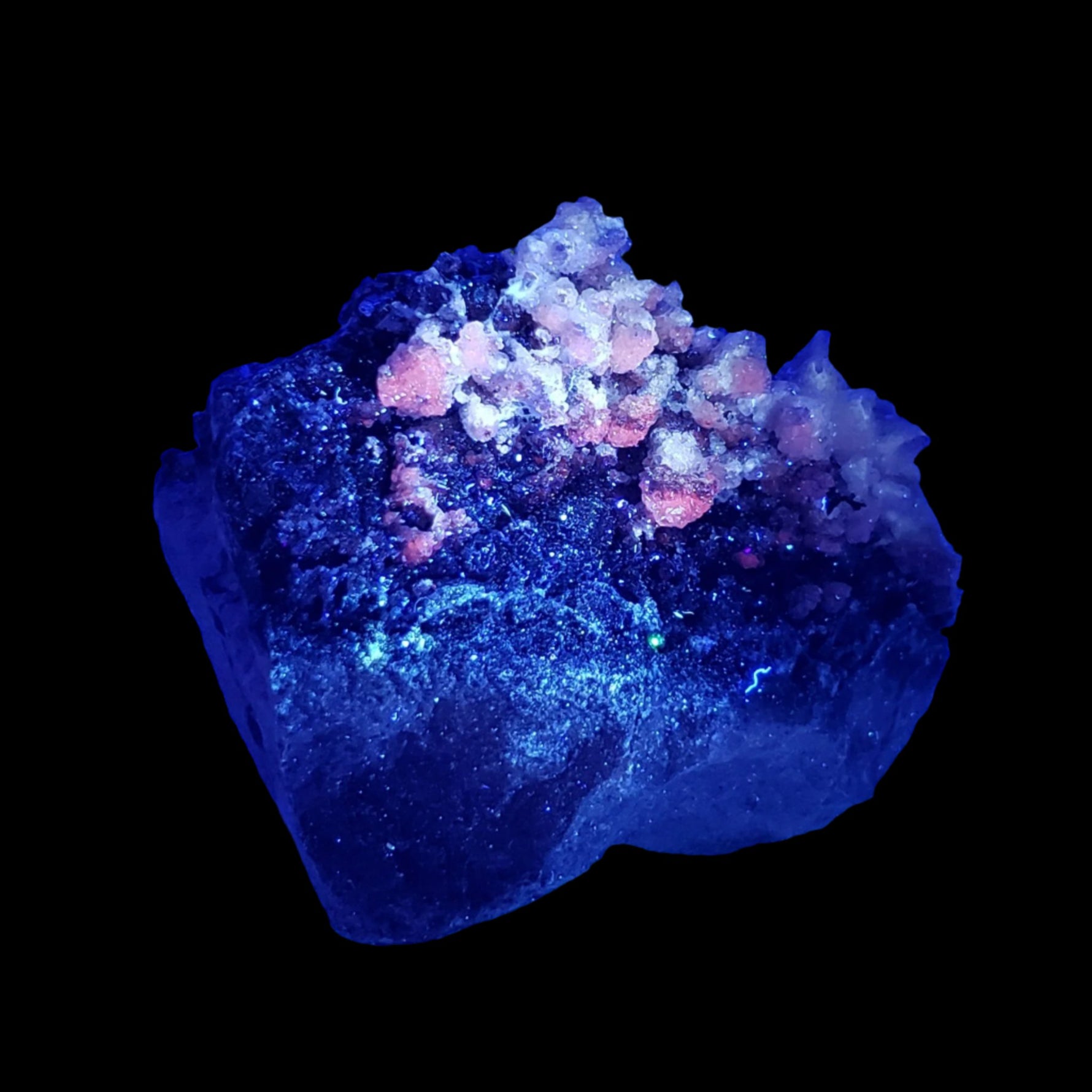  Fluorite on Calcite Cluster | 364 Grams | Famous Hercules Mine, Mexico SO24 7