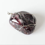 Garnet Pendant | 925 Silver Wire Wrapped Pendant | Natural Tumbled Garnet 3