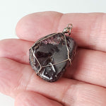  Garnet Pendant | 925 Silver Wire Wrapped Pendant | Natural Tumbled Garnet 4