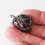  Garnet Pendant | 925 Silver Wire Wrapped Pendant | Natural Tumbled Garnet 5