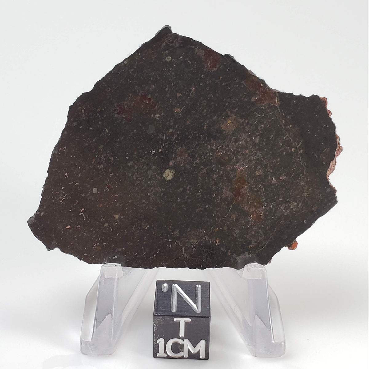  Ghubara Meteorite | 17.6 Gr | Slice | Rare Stony Black L5 Chondrite | Oman 