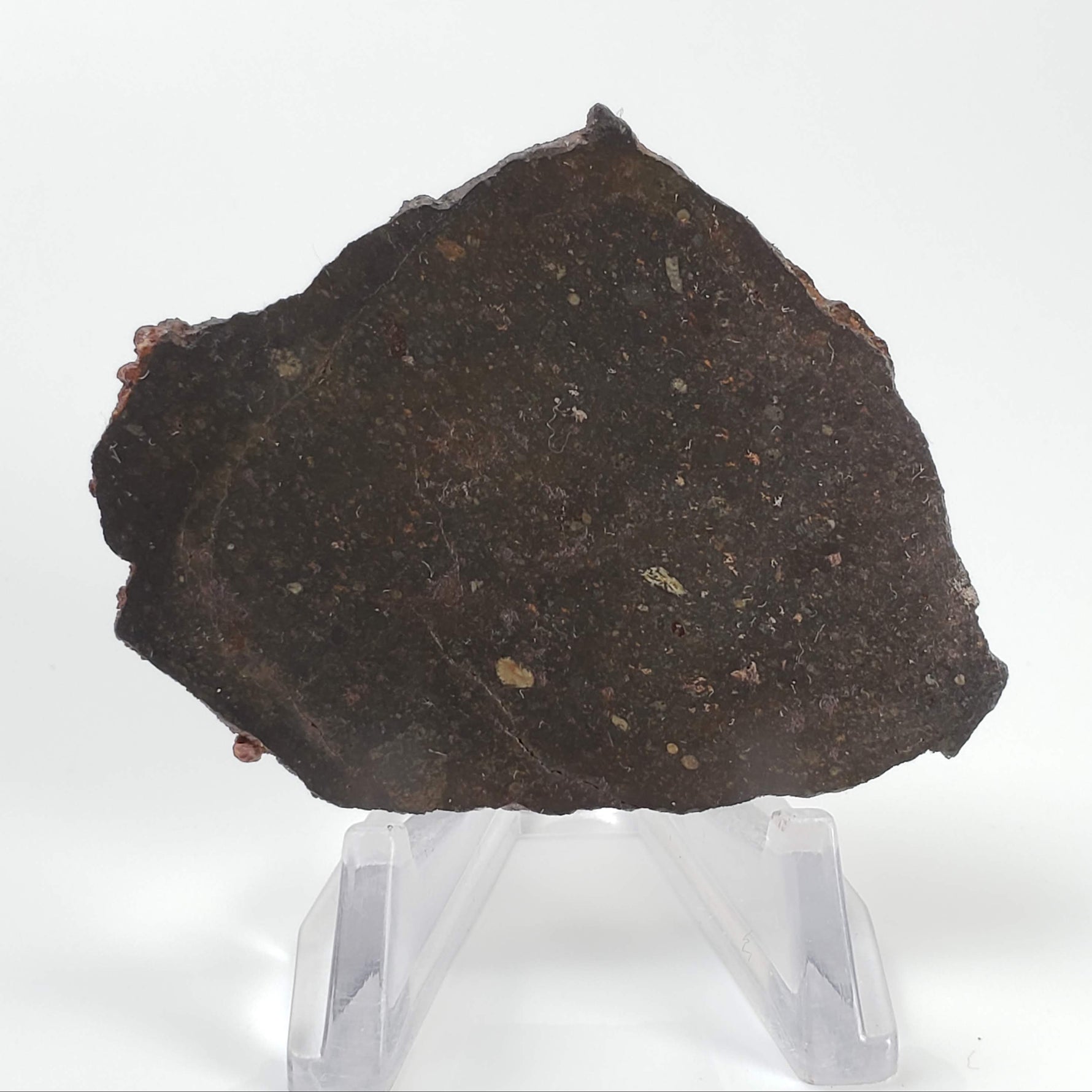  Ghubara Meteorite | 17.6 Gr | Slice | Rare Stony Black L5 Chondrite | Oman 1