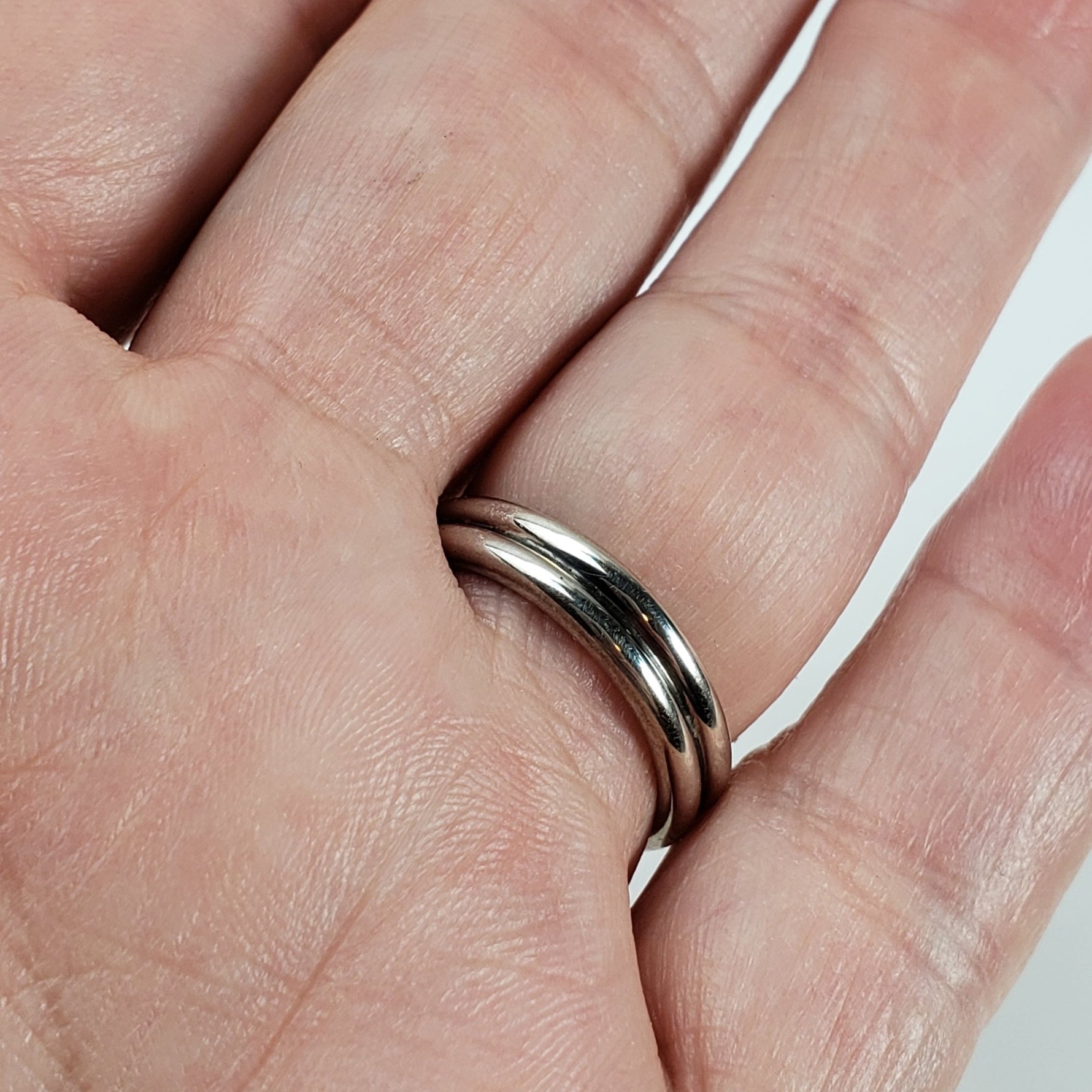  Gibeon Meteorite Ring | Size 6.5 | Etched Part Slice on 925 Silver 5