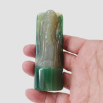  God of Longevity | Unheated Natural Agate | Hand Carved Amulet | 115 grams | China 3