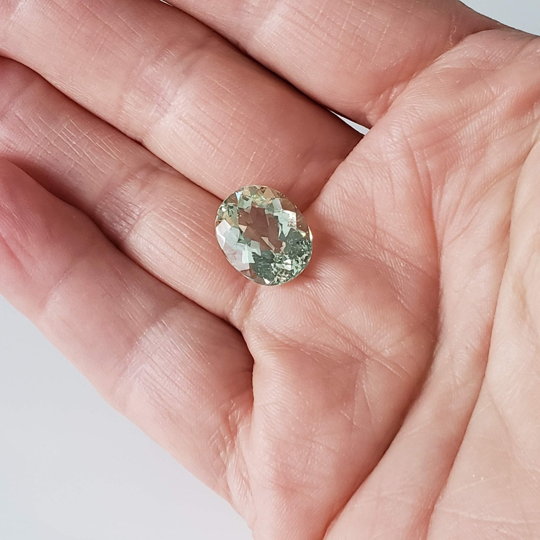  Golden Beryl | Heliodor | Oval Cut | Green | 15x12mm, 7.6ct 8