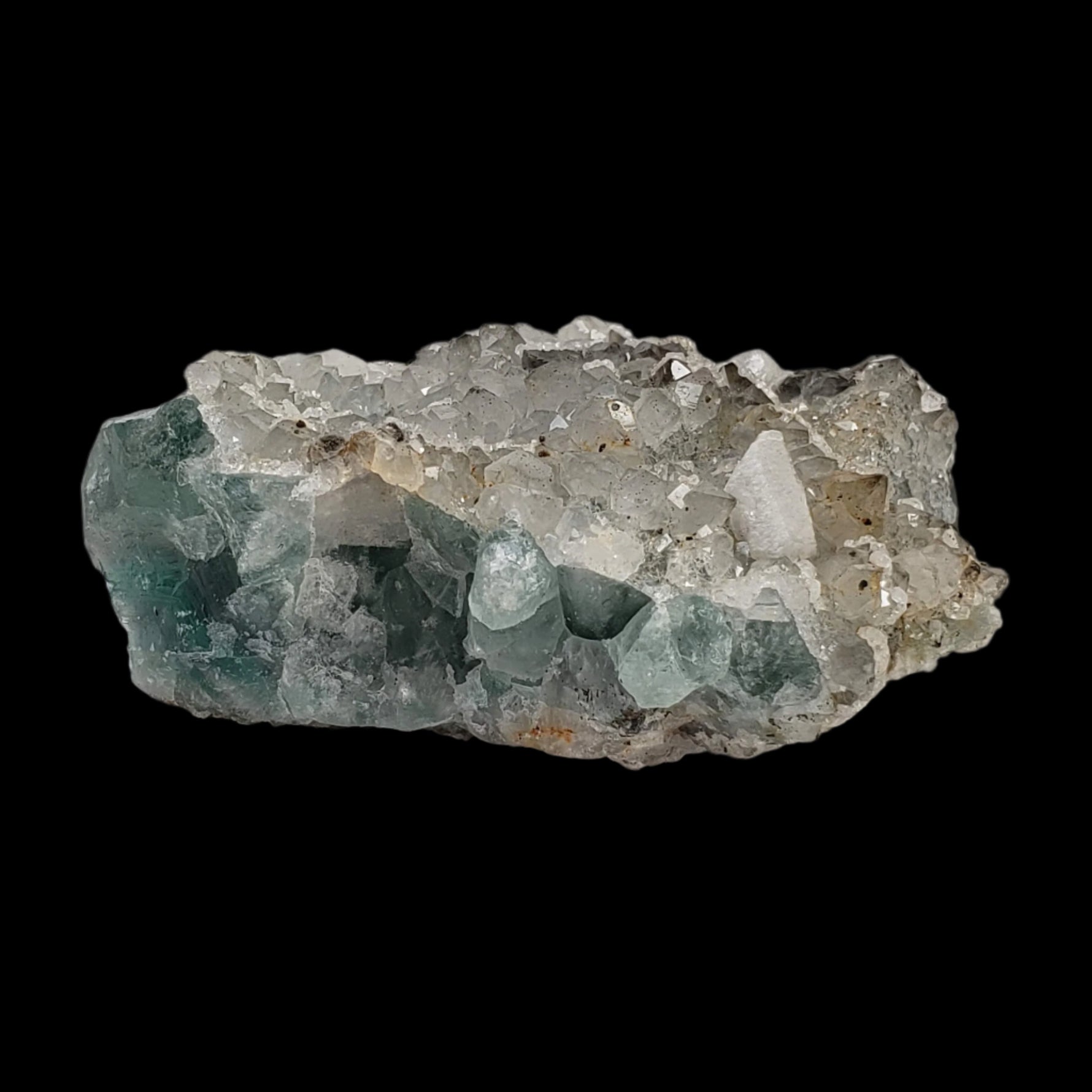  Gray Calcite on Green Crystal Matrix | 153.7 gr | Morocco 1