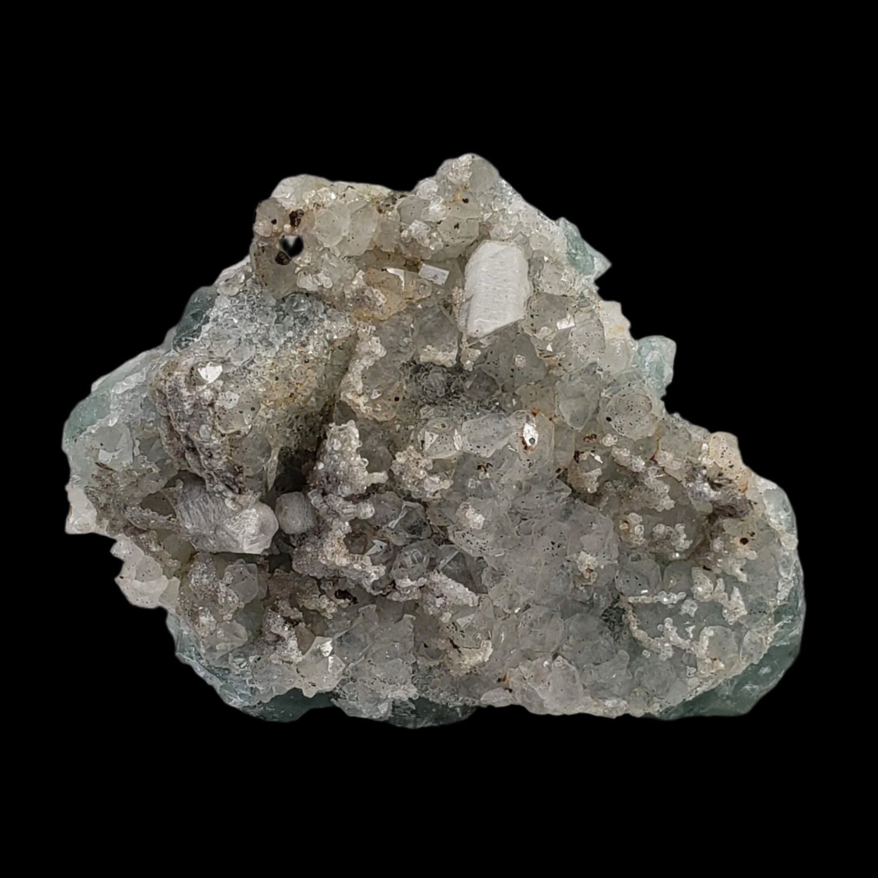  Gray Calcite on Green Crystal Matrix | 153.7 gr | Morocco 3