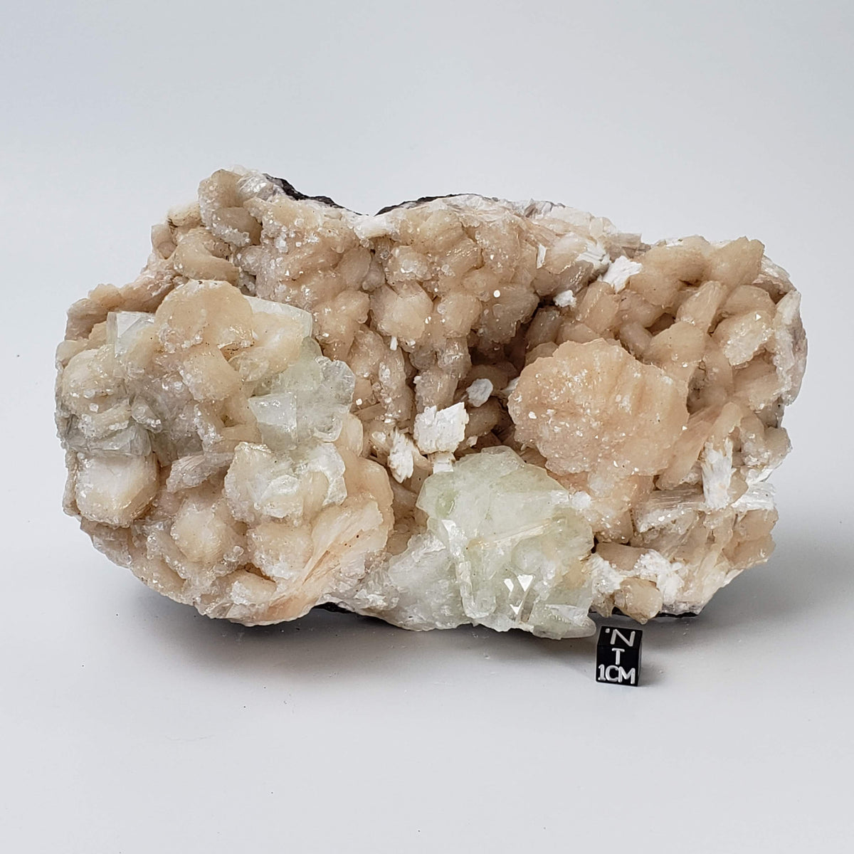  Green Apophyllite on Stilbite with Laumontite | 1.73 kg | Panvel, India 