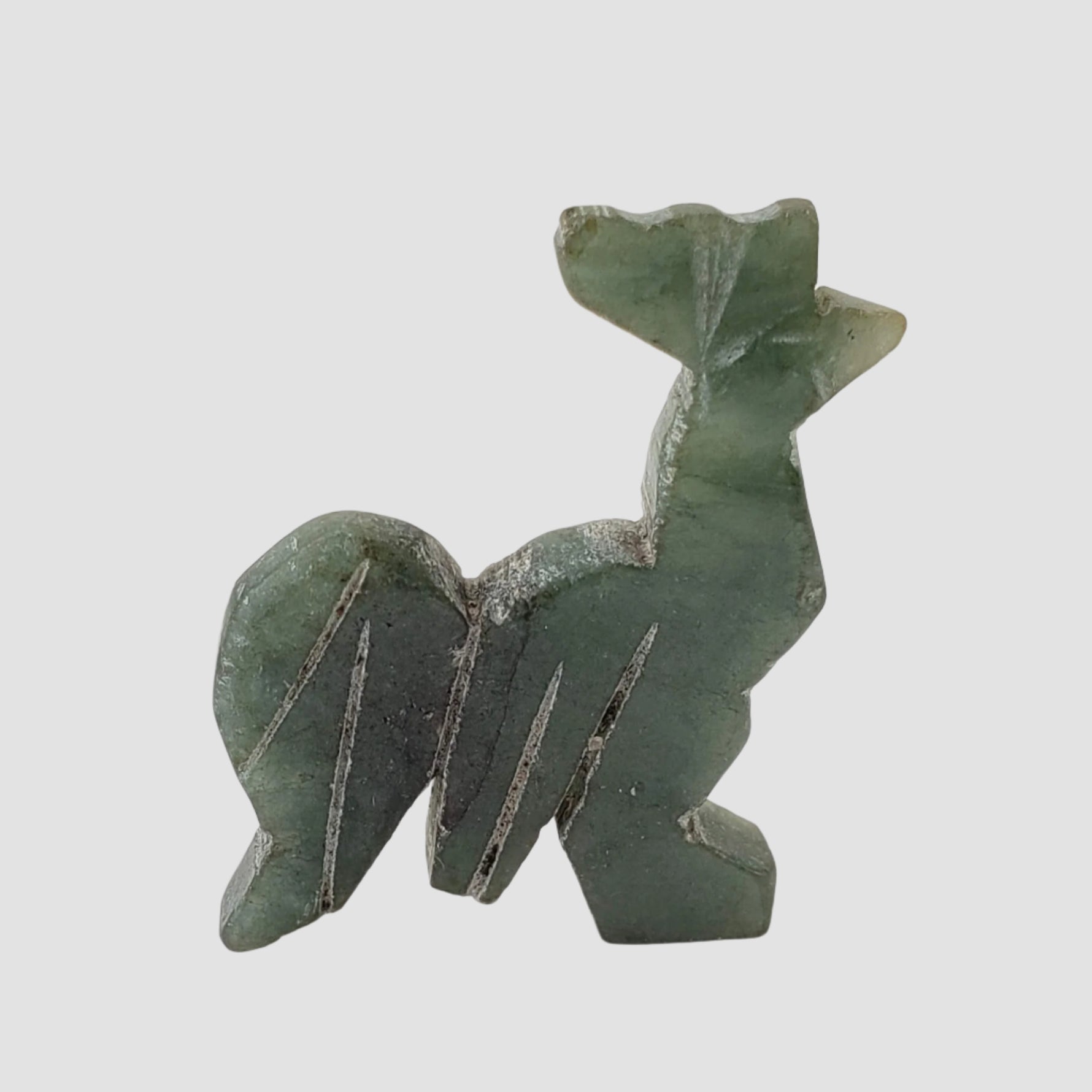  Green Jade Rooster Carving | The Year of the Rooster | 27x21 mm | China 