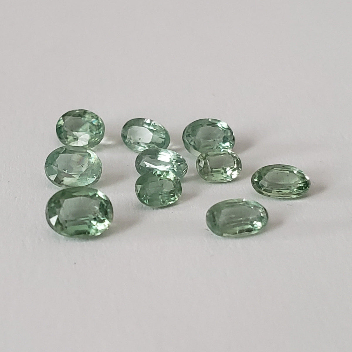  Green Kyanite | 10 Piece Kyanite Lot | Oval Cut | Rare Mint Green | various sizes | 3.31tcw 