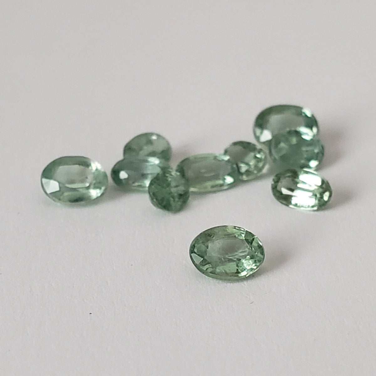  Green Kyanite | 10 Piece Kyanite Lot | Oval Cut | Rare Mint Green | various sizes | 3.31tcw 3