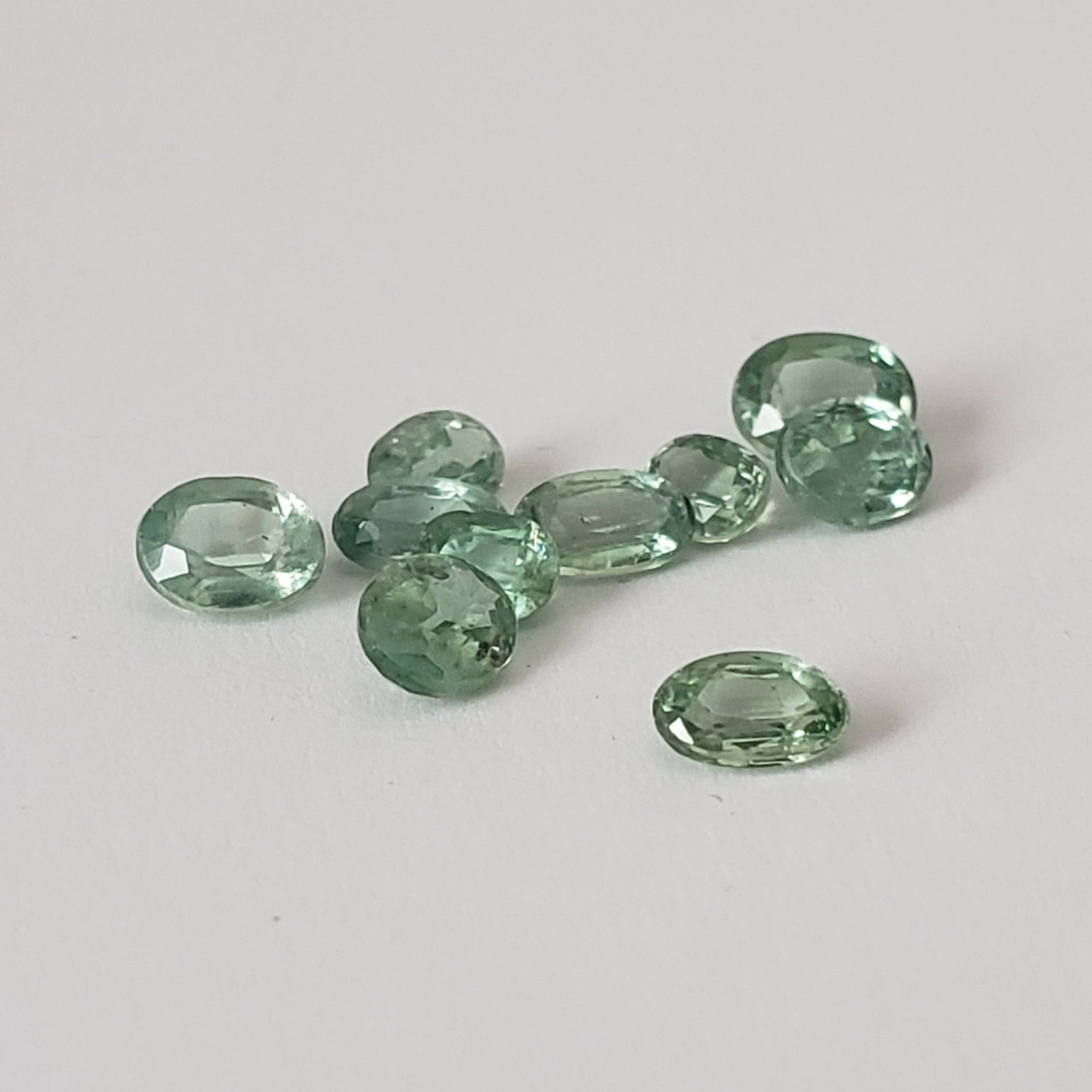  Green Kyanite | 10 Piece Kyanite Lot | Oval Cut | Rare Mint Green | various sizes | 3.31tcw 4