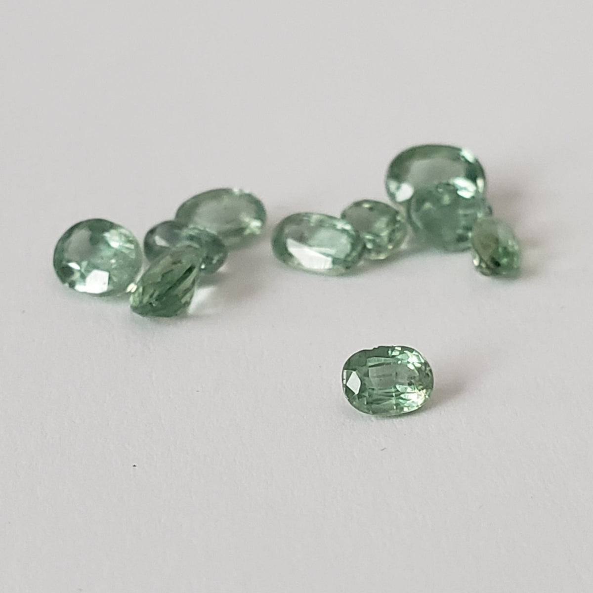  Green Kyanite | 10 Piece Kyanite Lot | Oval Cut | Rare Mint Green | various sizes | 3.31tcw 5