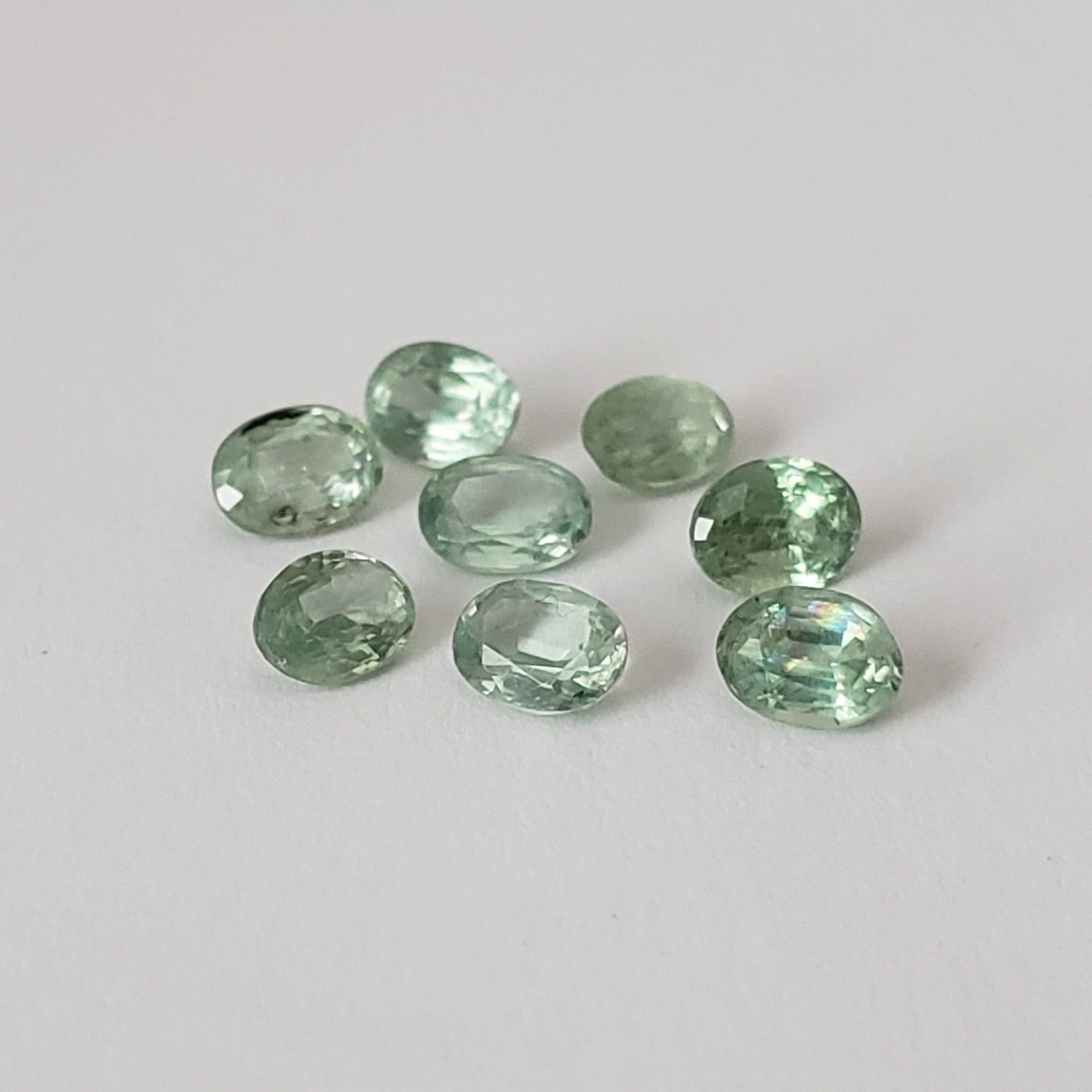  Green Kyanite | 8 Piece Lot | Oval Cut | Rare Mint Green | 4x3mm | 1.74tcw | SO24 