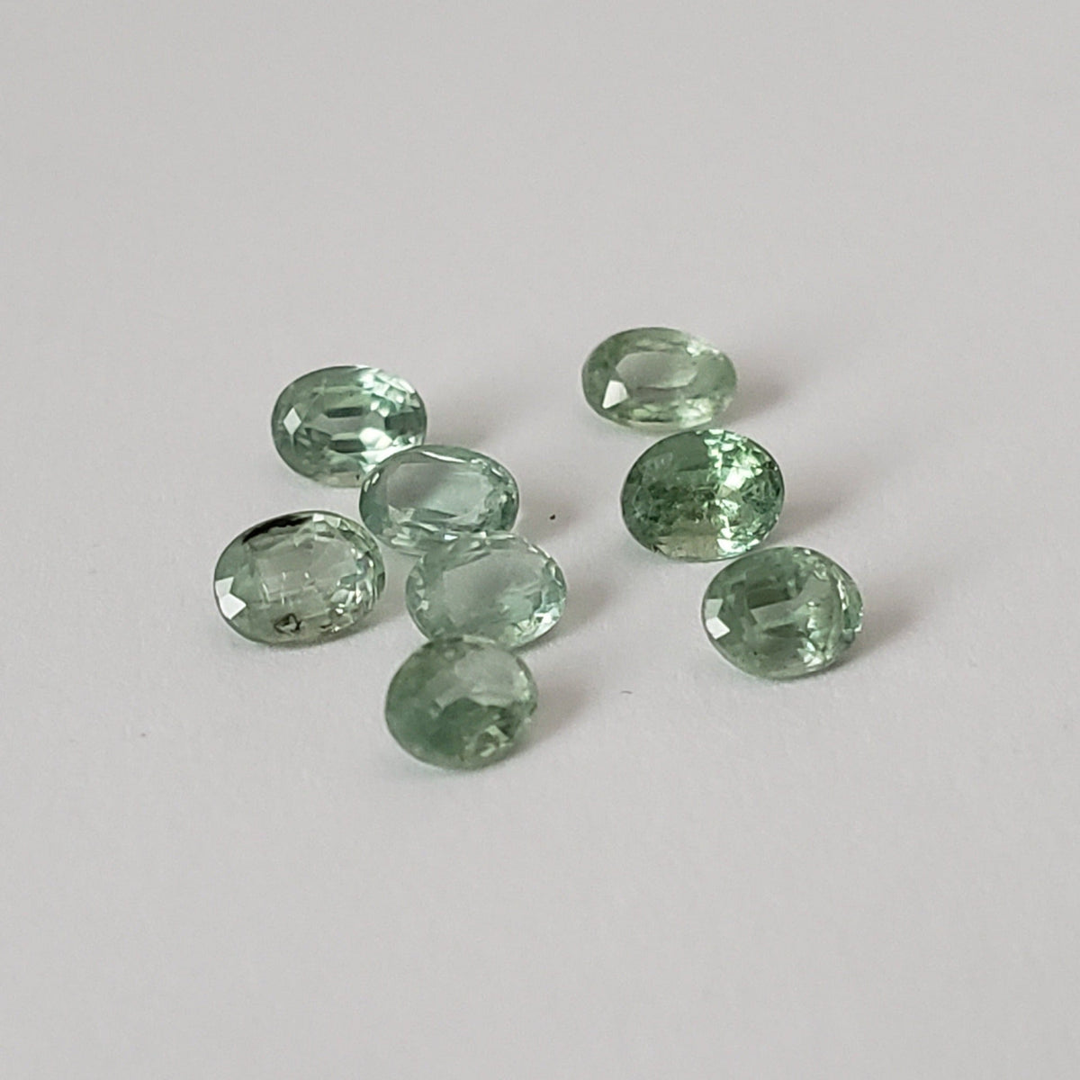  Green Kyanite | 8 Piece Lot | Oval Cut | Rare Mint Green | 4x3mm | 1.74tcw | SO24 2