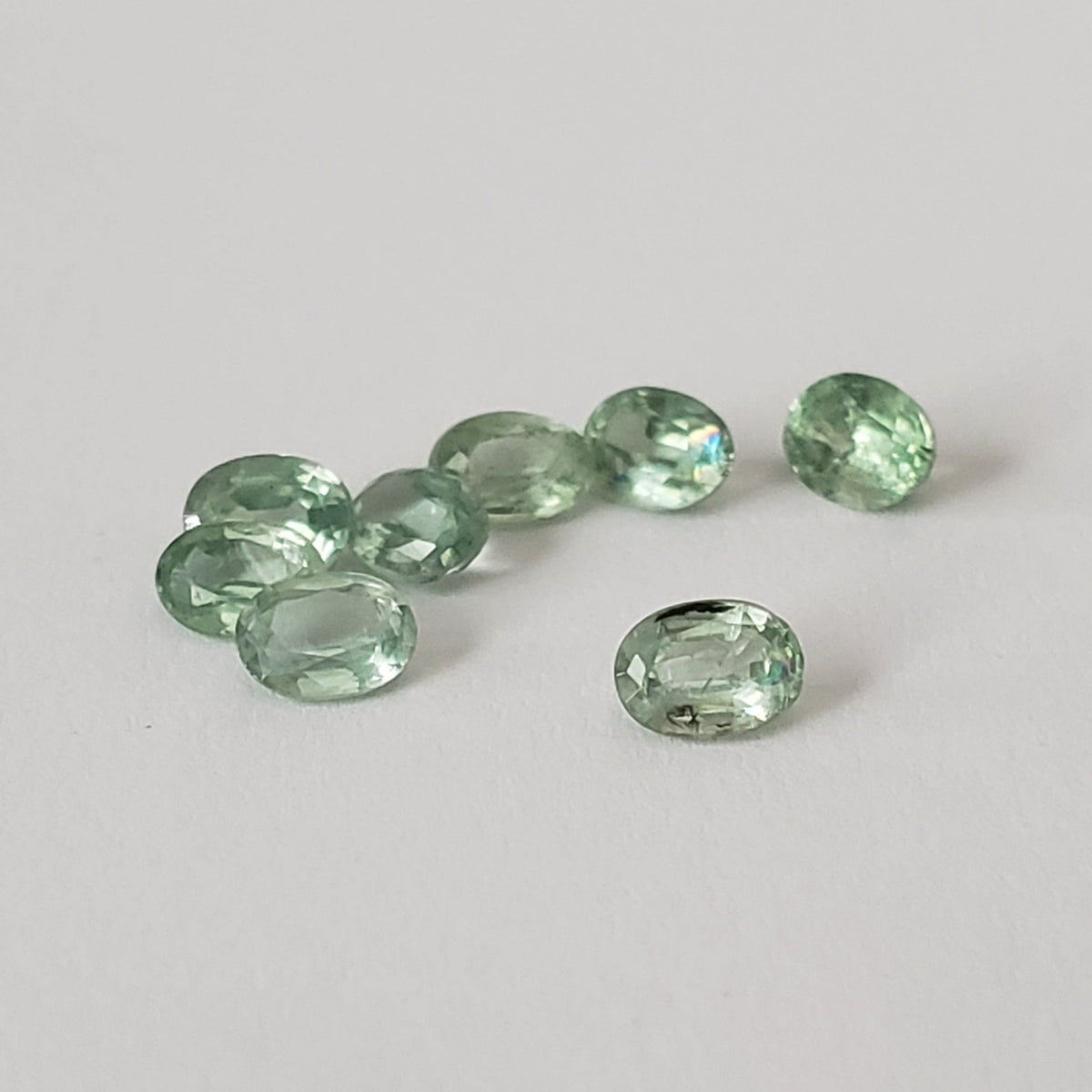 Green Kyanite | 8 Piece Lot | Oval Cut | Rare Mint Green | 4x3mm | 1.74tcw | SO24 3