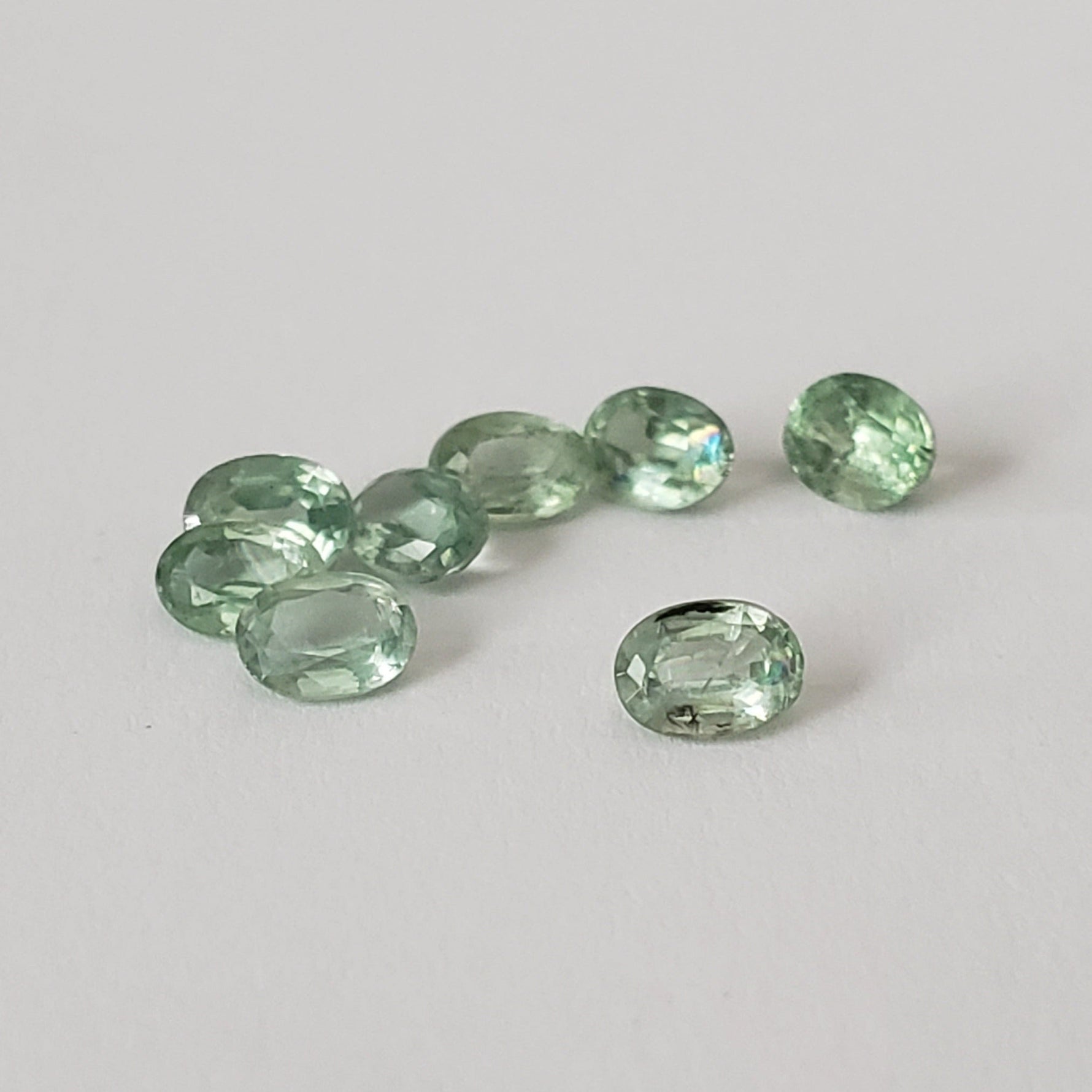  Green Kyanite | 8 Piece Lot | Oval Cut | Rare Mint Green | 4x3mm | 1.74tcw | SO24 3
