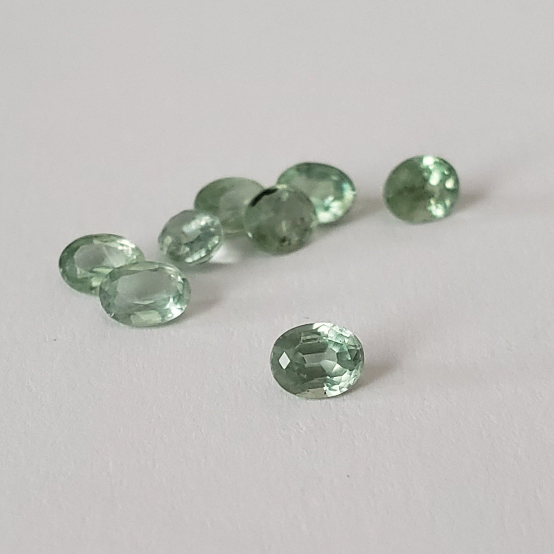  Green Kyanite | 8 Piece Lot | Oval Cut | Rare Mint Green | 4x3mm | 1.74tcw | SO24 5