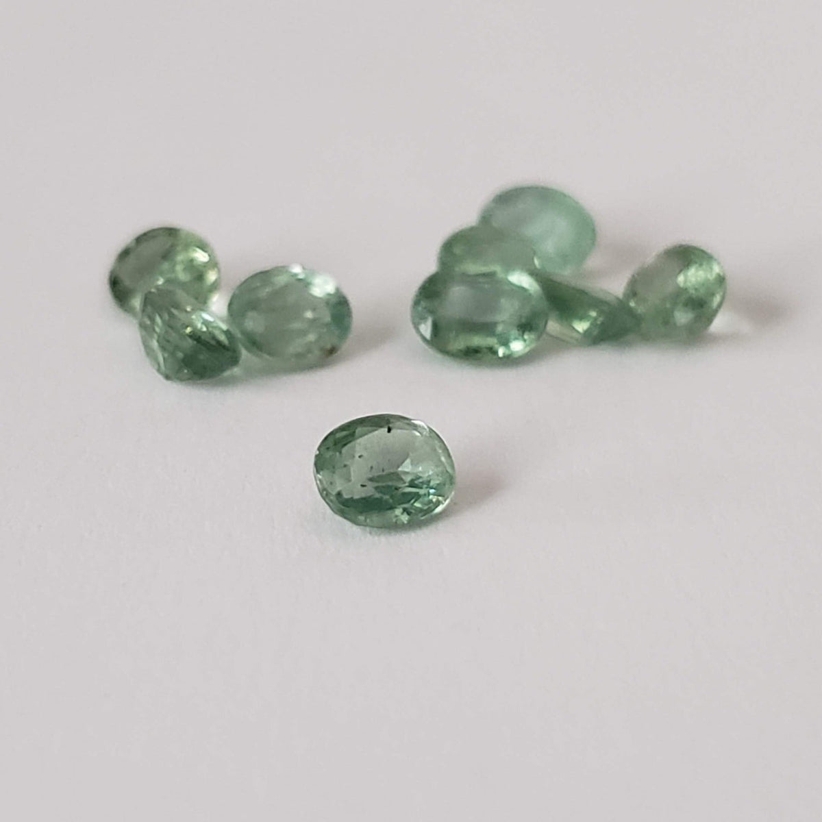  Green Kyanite | 9 Piece Lot | Rare Mint Green | Oval Cut | 5x4mm | 4.1tcw 3