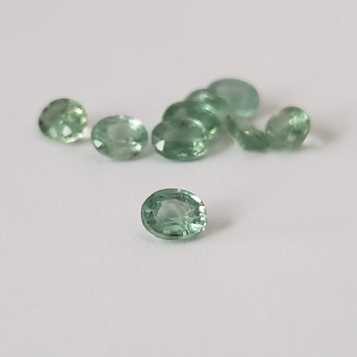  Green Kyanite | 9 Piece Lot | Rare Mint Green | Oval Cut | 5x4mm | 4.1tcw 4