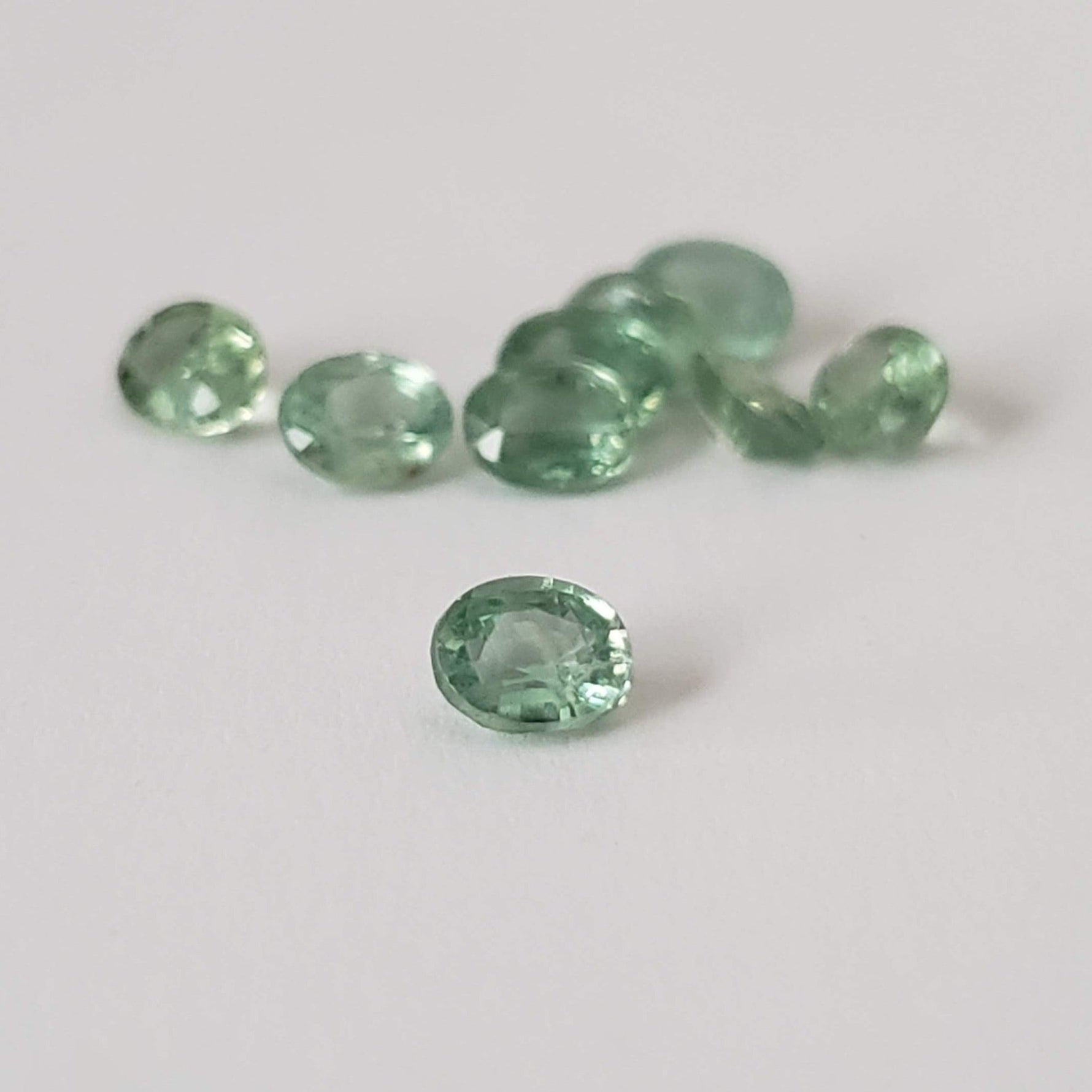  Green Kyanite | 9 Piece Lot | Rare Mint Green | Oval Cut | 5x4mm | 4.1tcw 4