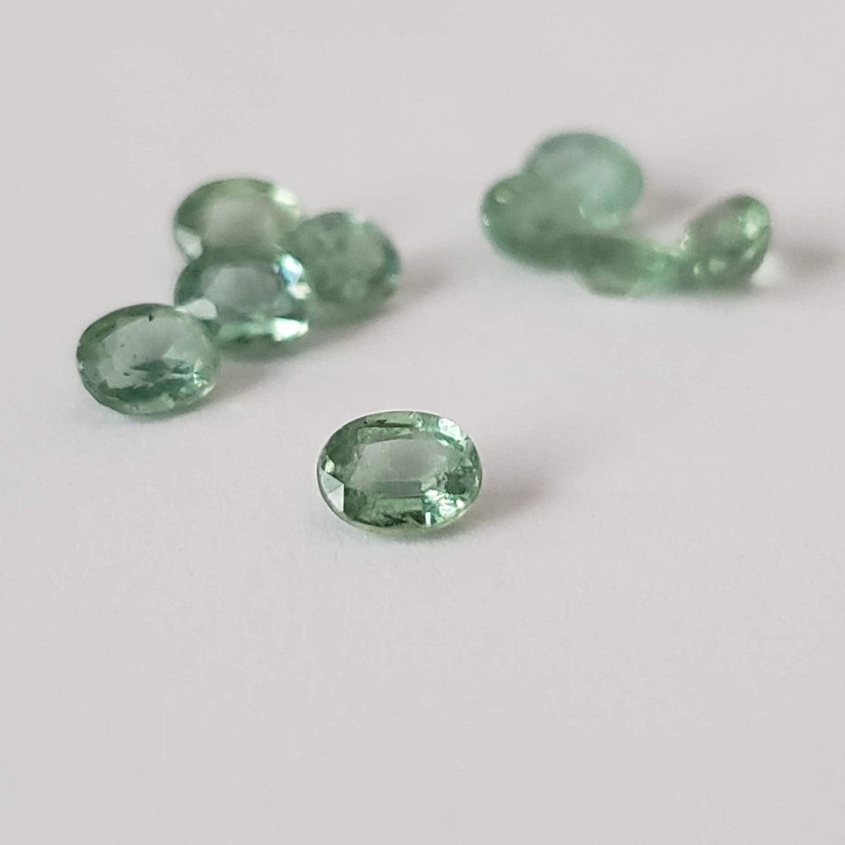  Green Kyanite | 9 Piece Lot | Rare Mint Green | Oval Cut | 5x4mm | 4.1tcw 6