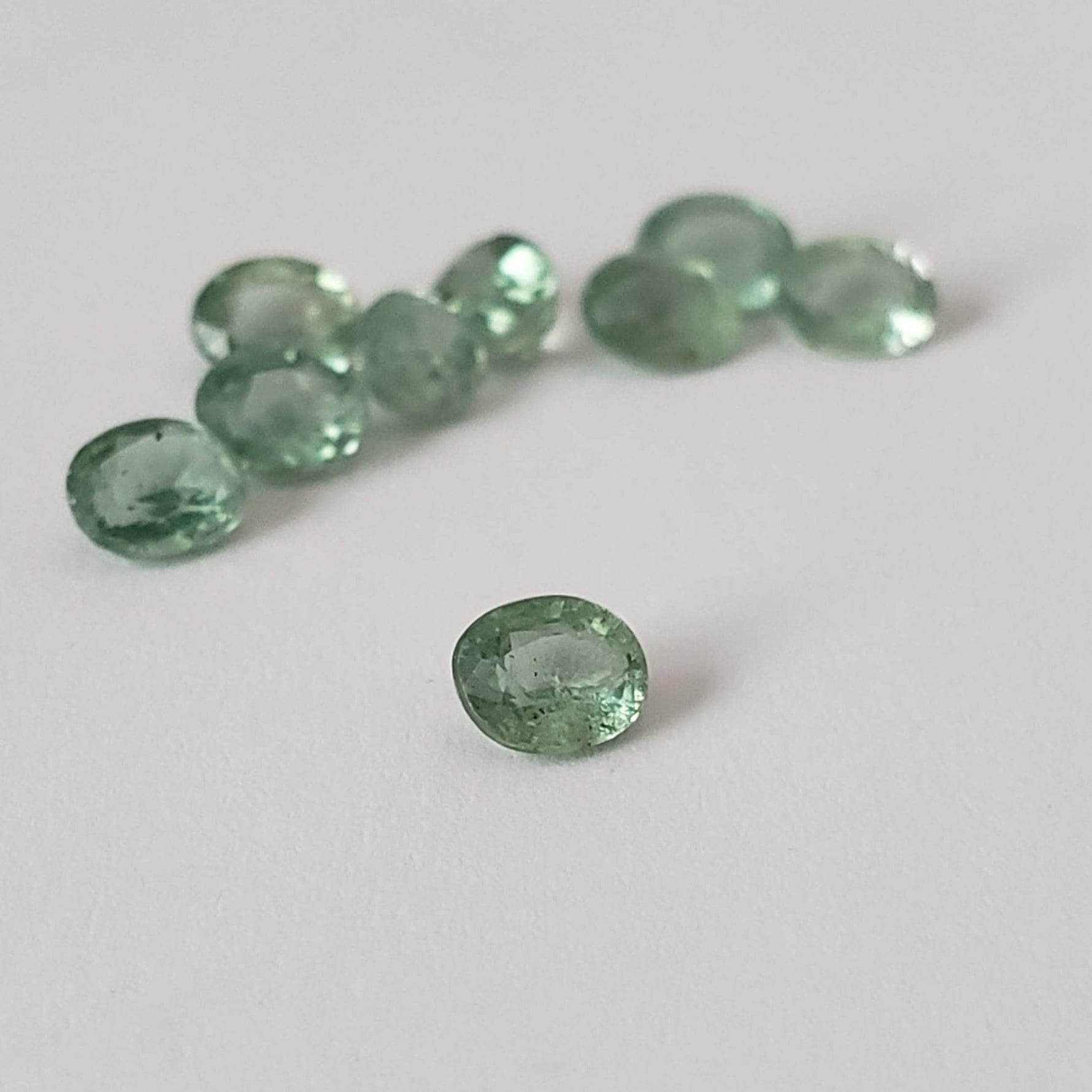  Green Kyanite | 9 Piece Lot | Rare Mint Green | Oval Cut | 5x4mm | 4.1tcw 7