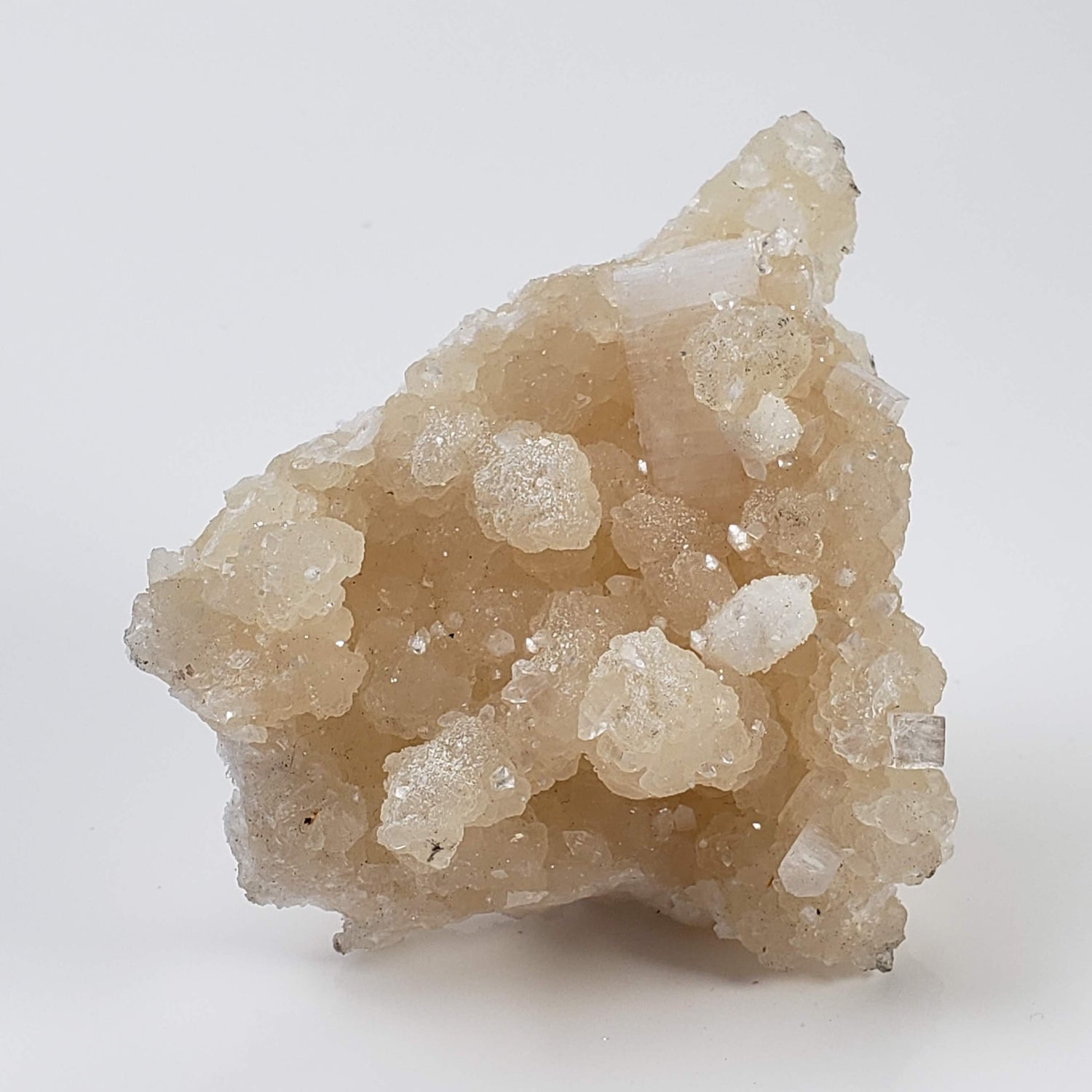  Gyrolite and Apophyllite on Prehnite Crystal | 85 grams | Mumbai, India 1