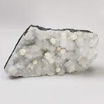  Gyrolite and Apophyllite on Prehnite Druze | 979 Grams | Mumbai, India 1