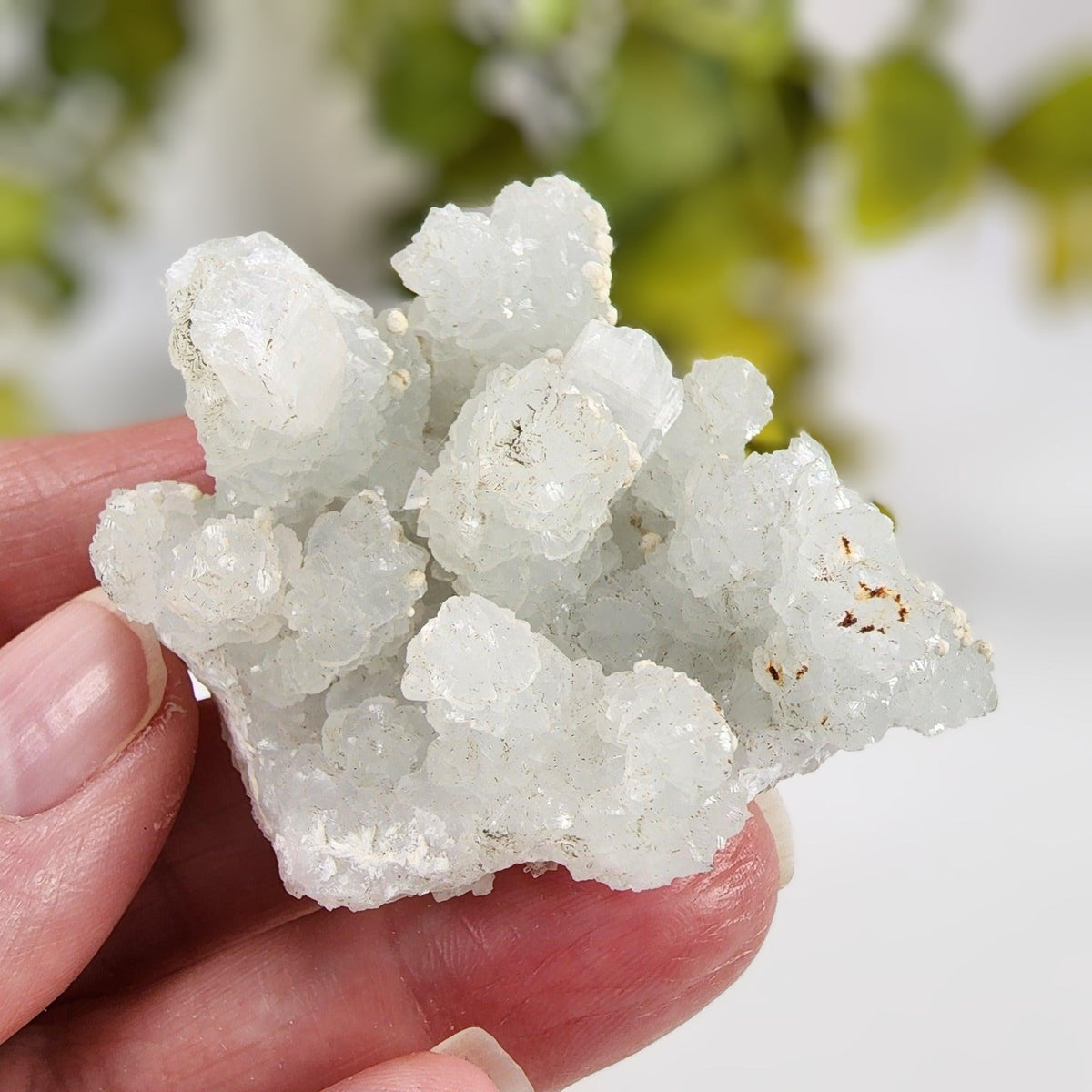  Gyrolite on Prehnite Crystal Cluster | 64 grams | Mumbai, India 3