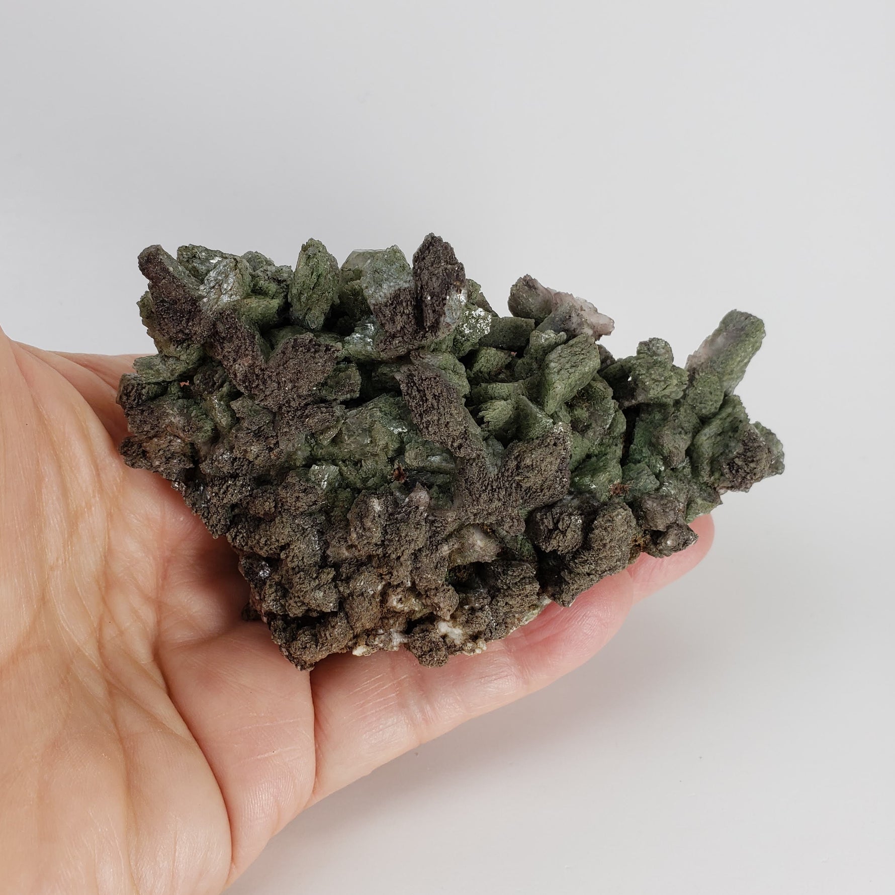  Heulandite Cluster | Green | 143 grams | Jalgaon, India 7